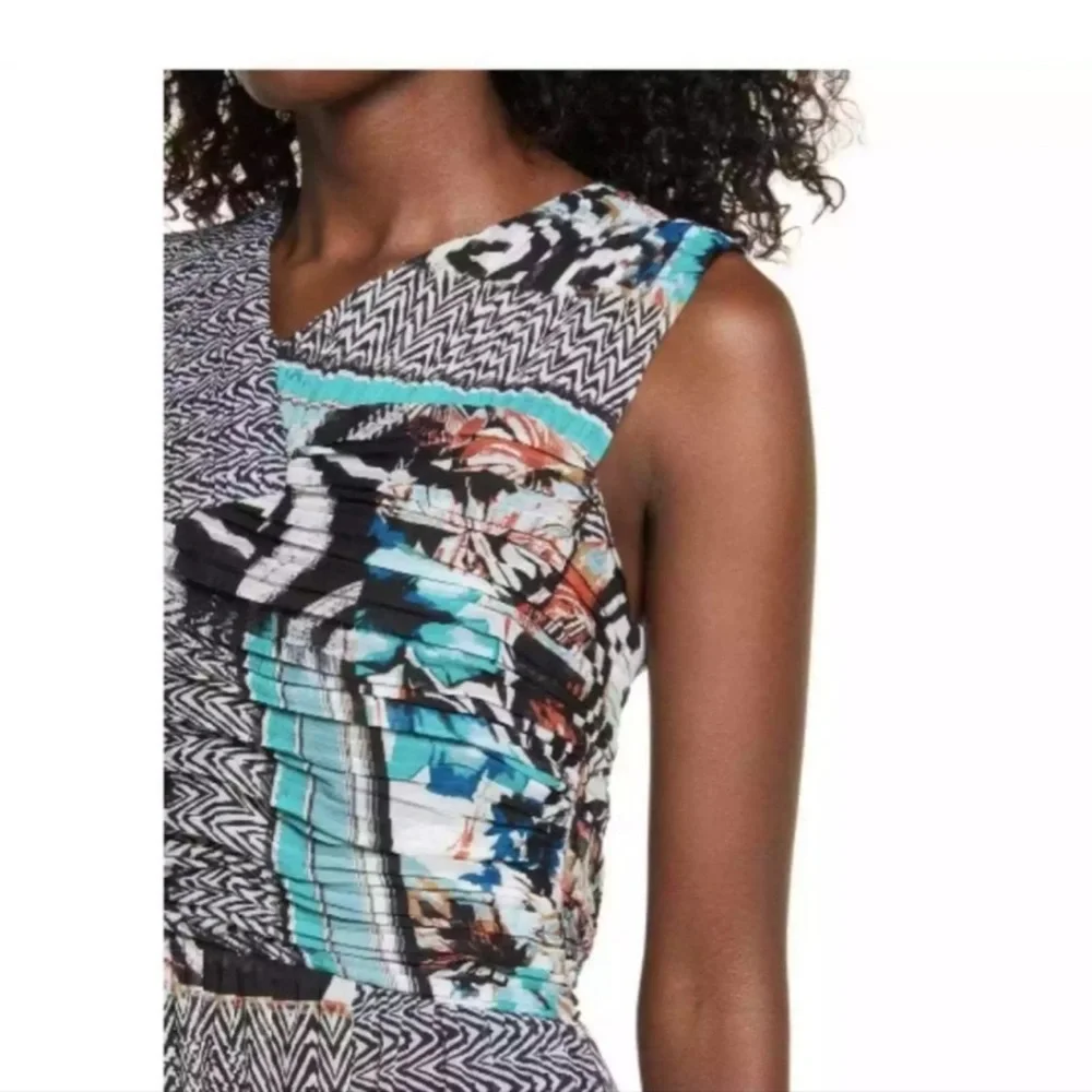 Harlyn Maxi Dress Mix Print Block Artsy Modern Romance Wedding Guest Party Med - Picture 4 of 16